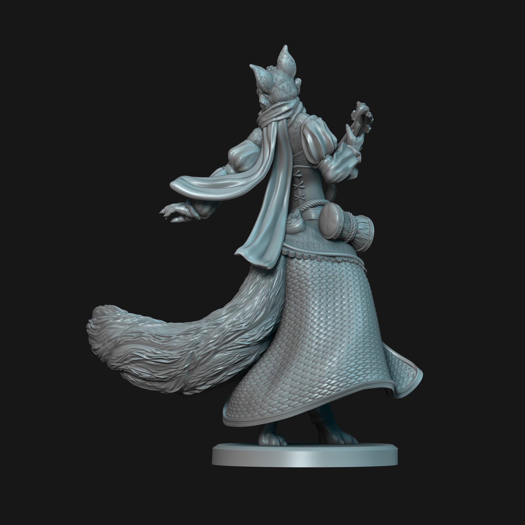 Tabaxi Bard - Aurora Juniper - D&D Mini 3d model