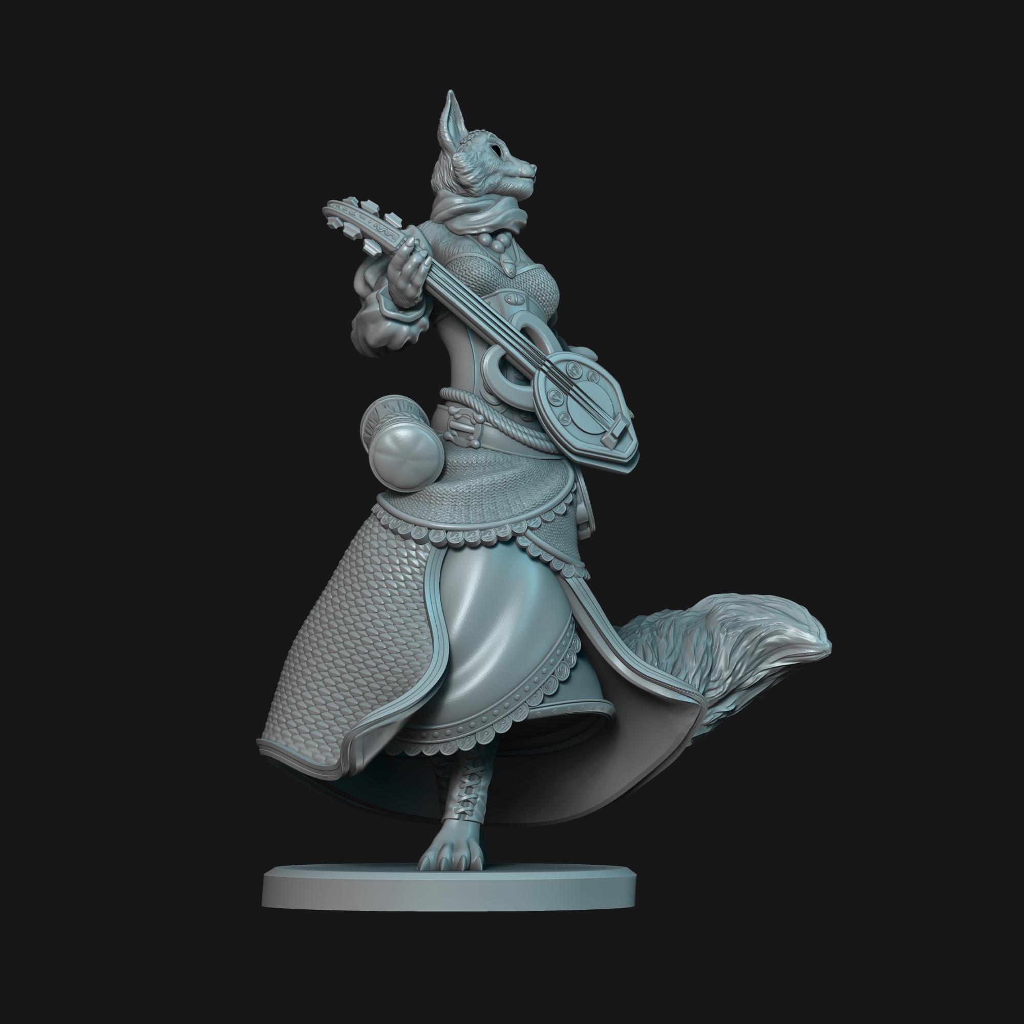 Tabaxi Bard - Aurora Juniper - D&D Mini 3d model