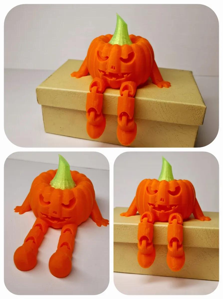 Articulated Pumpkin (Print in Place) 3d model