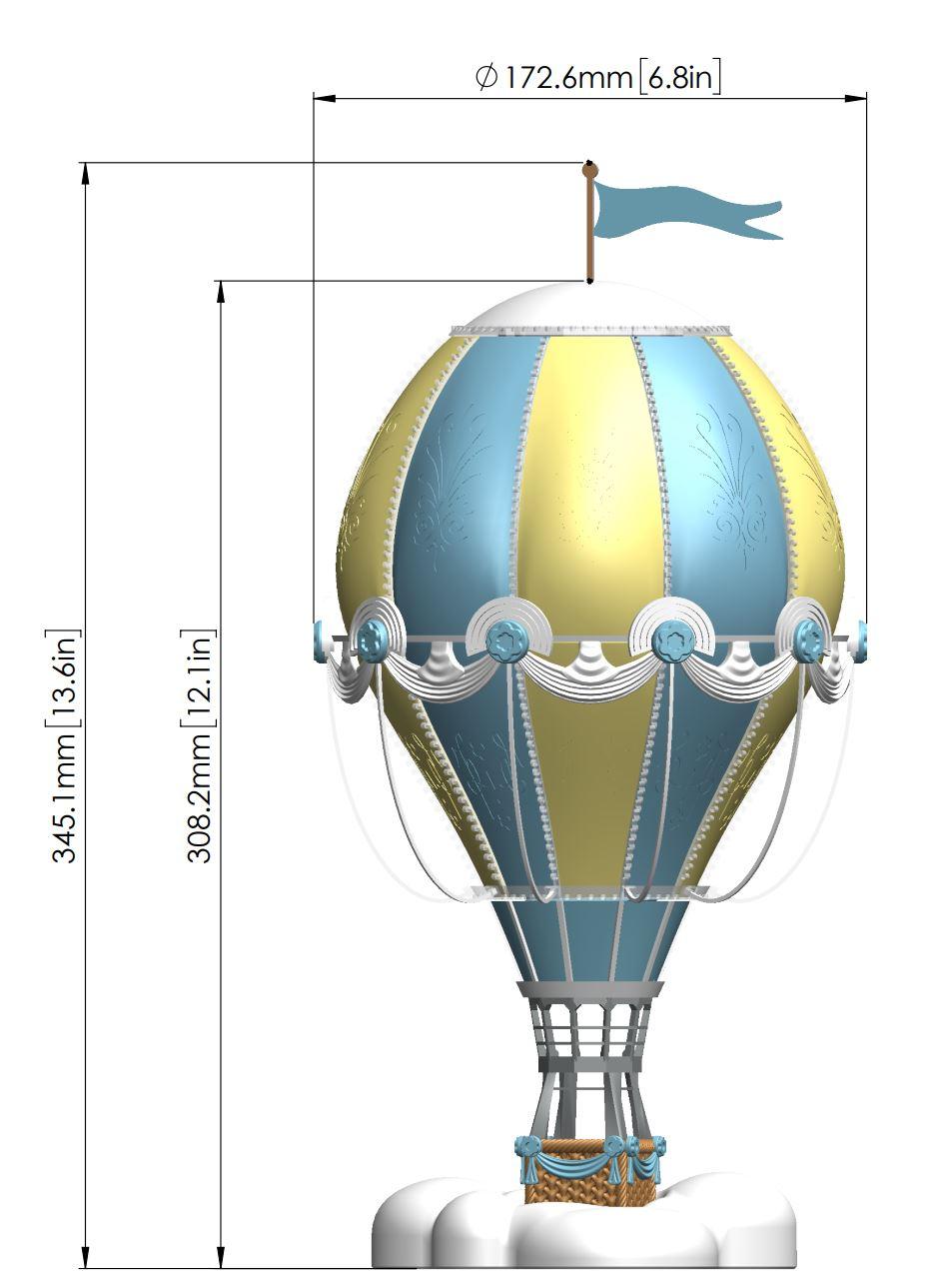 MINI Hot Air Balloon (Start Up Version) 3d model