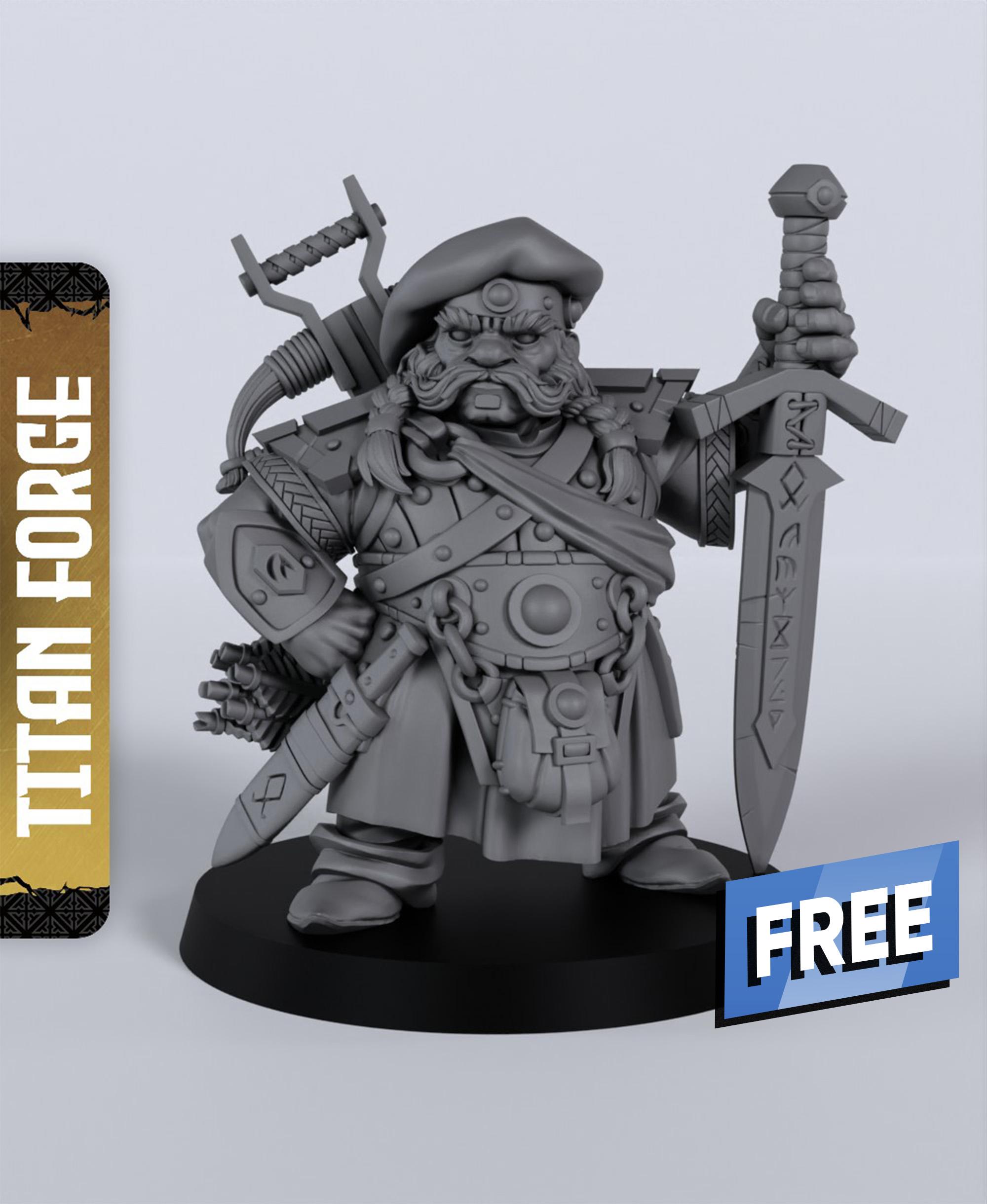 Highlander Dwarf - With Free Dragon Warhammer - 5e DnD Inspired for RPG and Wargamers 3d model