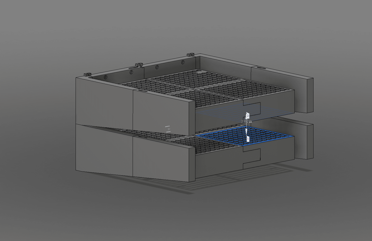 Computer Tray Wall Mount, Stackable 3d model