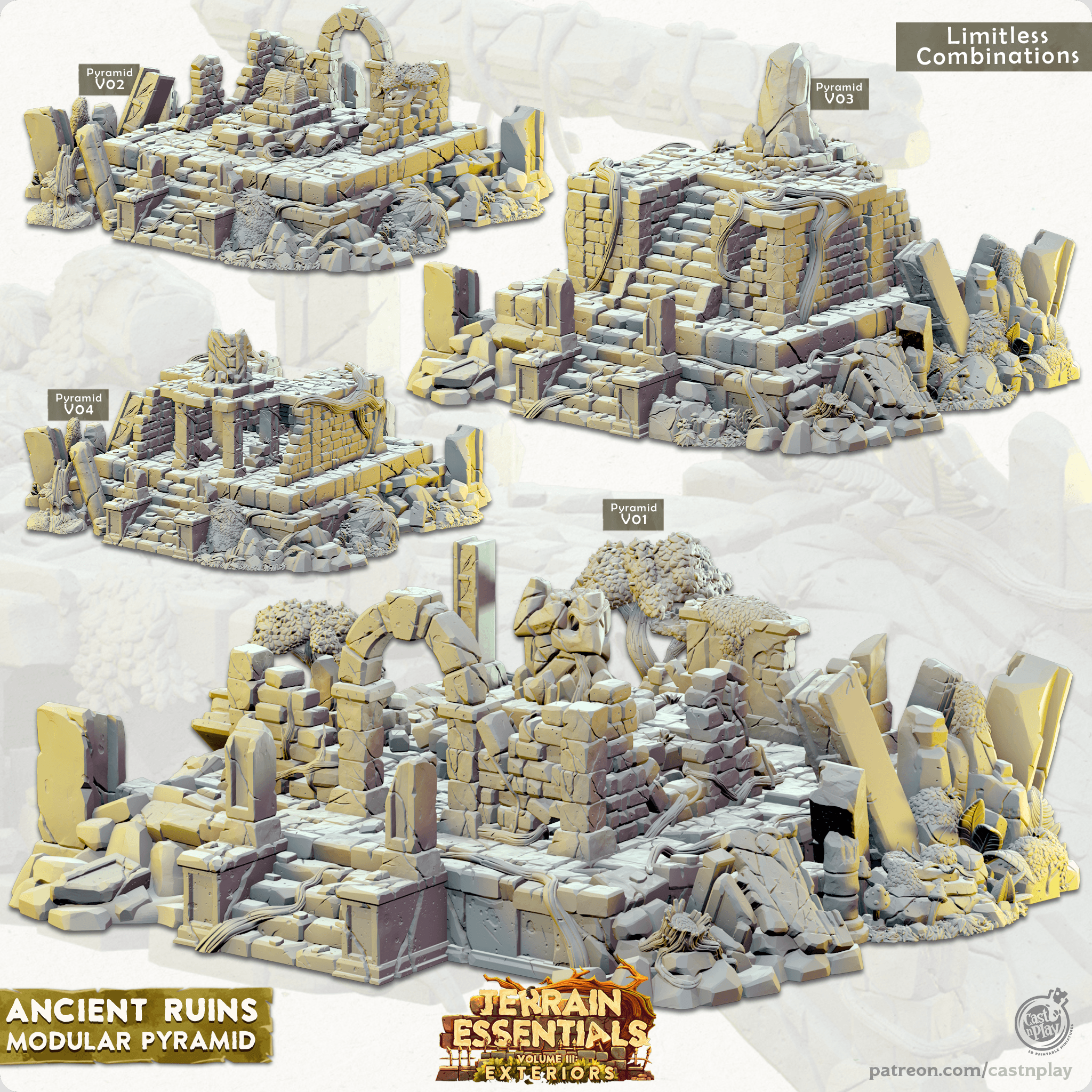 Ancient Ruins Set (Pre-Supported) 3d model