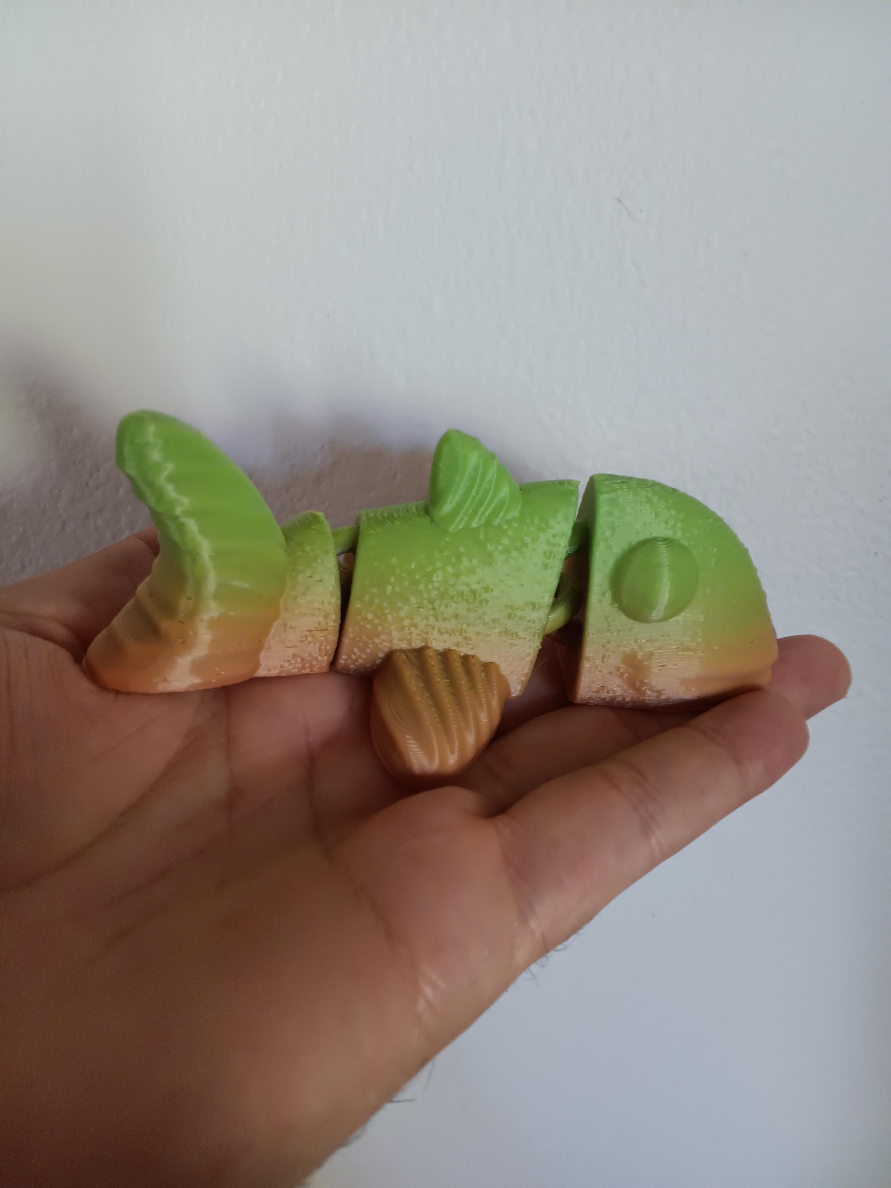 Flexi Goldfish Fidget toy - articulated - print in place toy 3d model