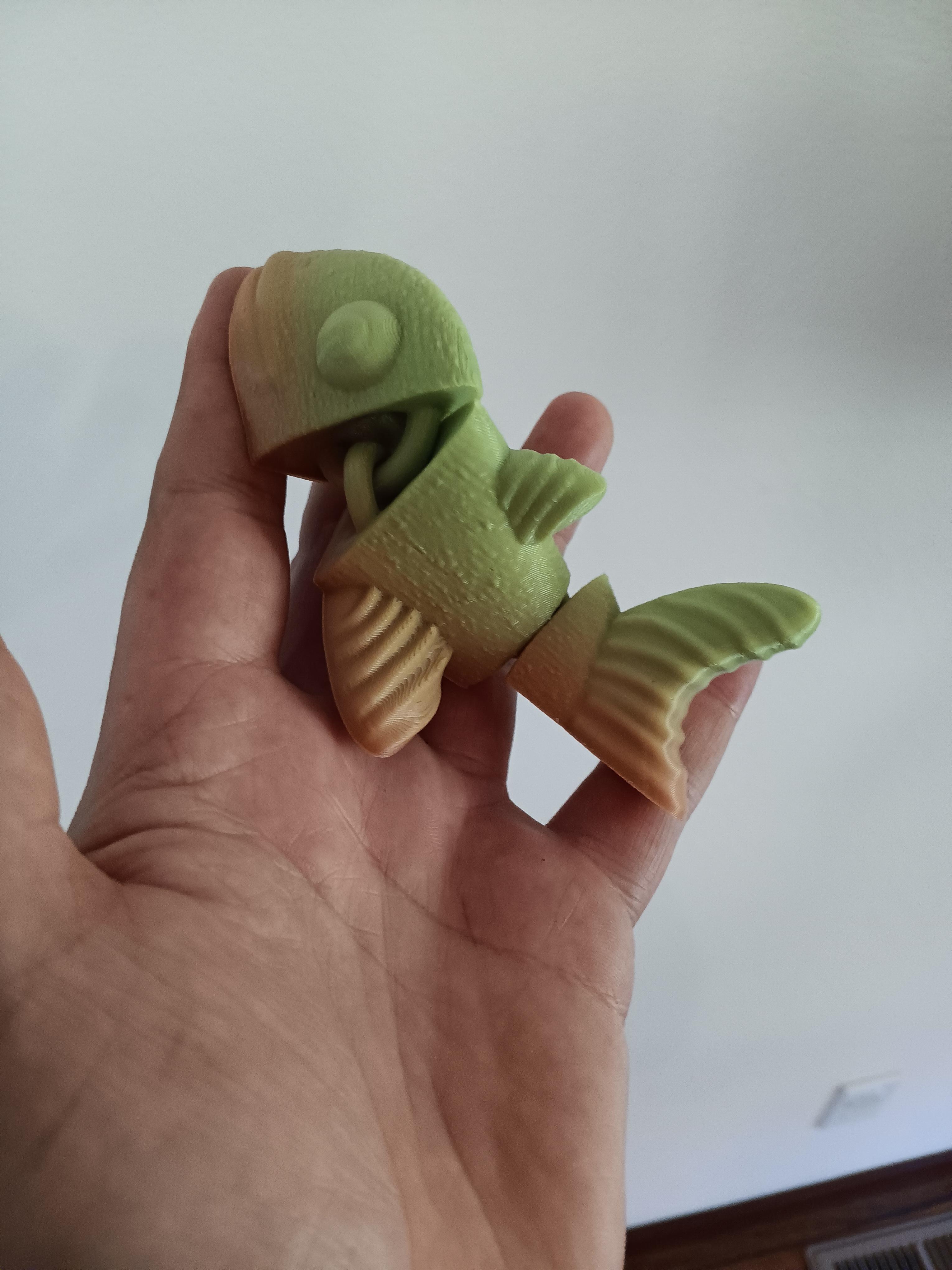 Flexi Goldfish Fidget toy - articulated - print in place toy 3d model