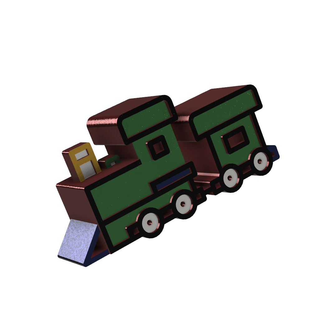 Christmas Train 3d model