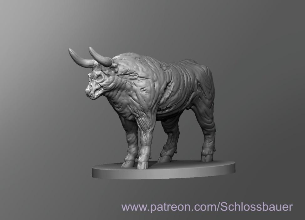 Zombie Bull 3d model