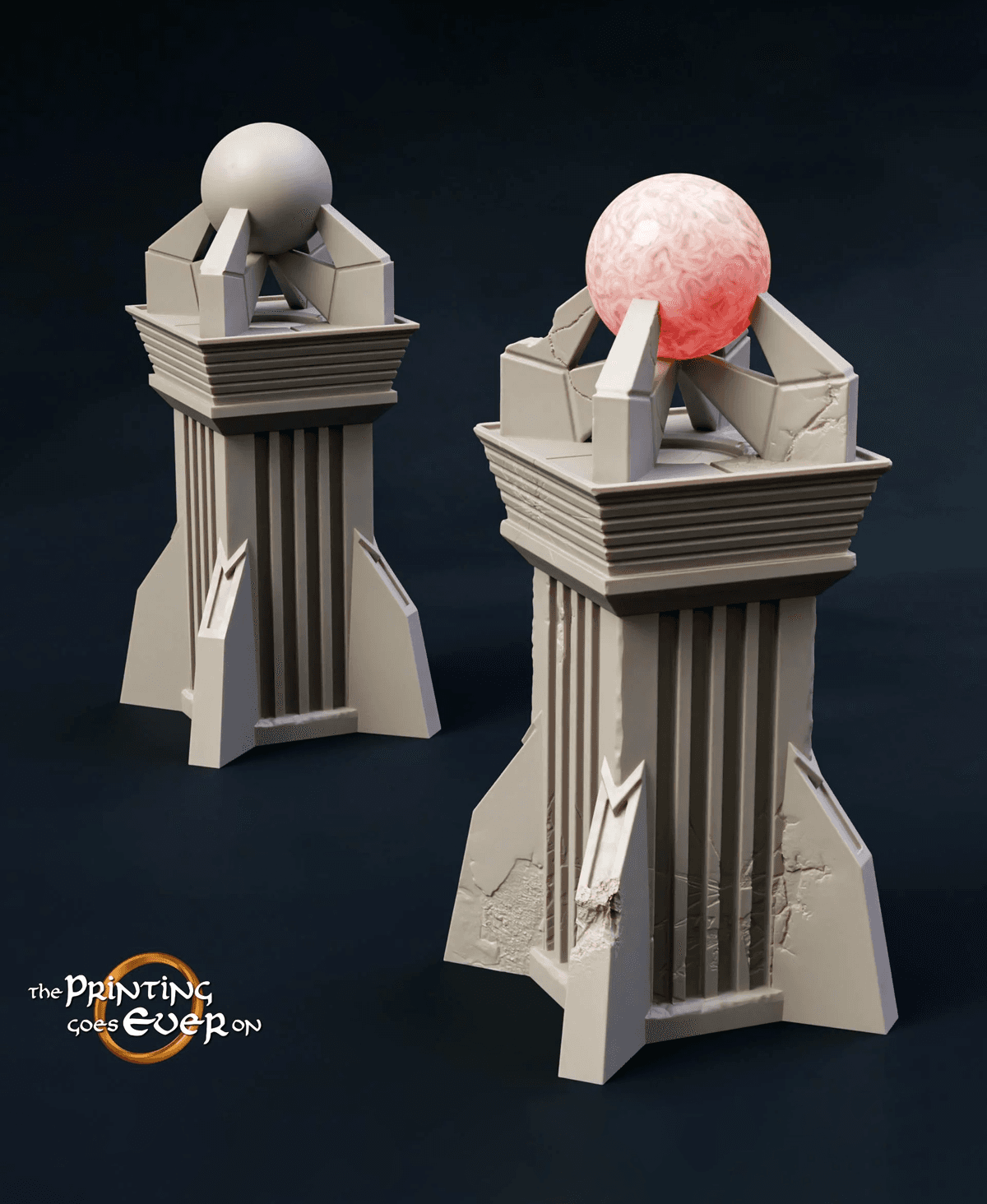 Saligastir and Grimhelm with Orb of Clairvoyance 3d model