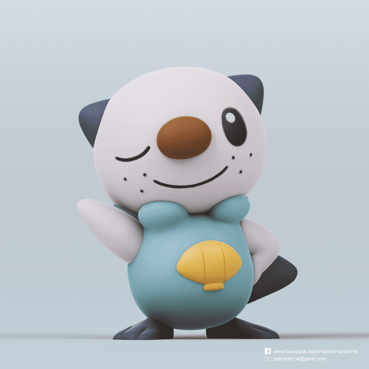 Oshawott(Pokémon) 3d model