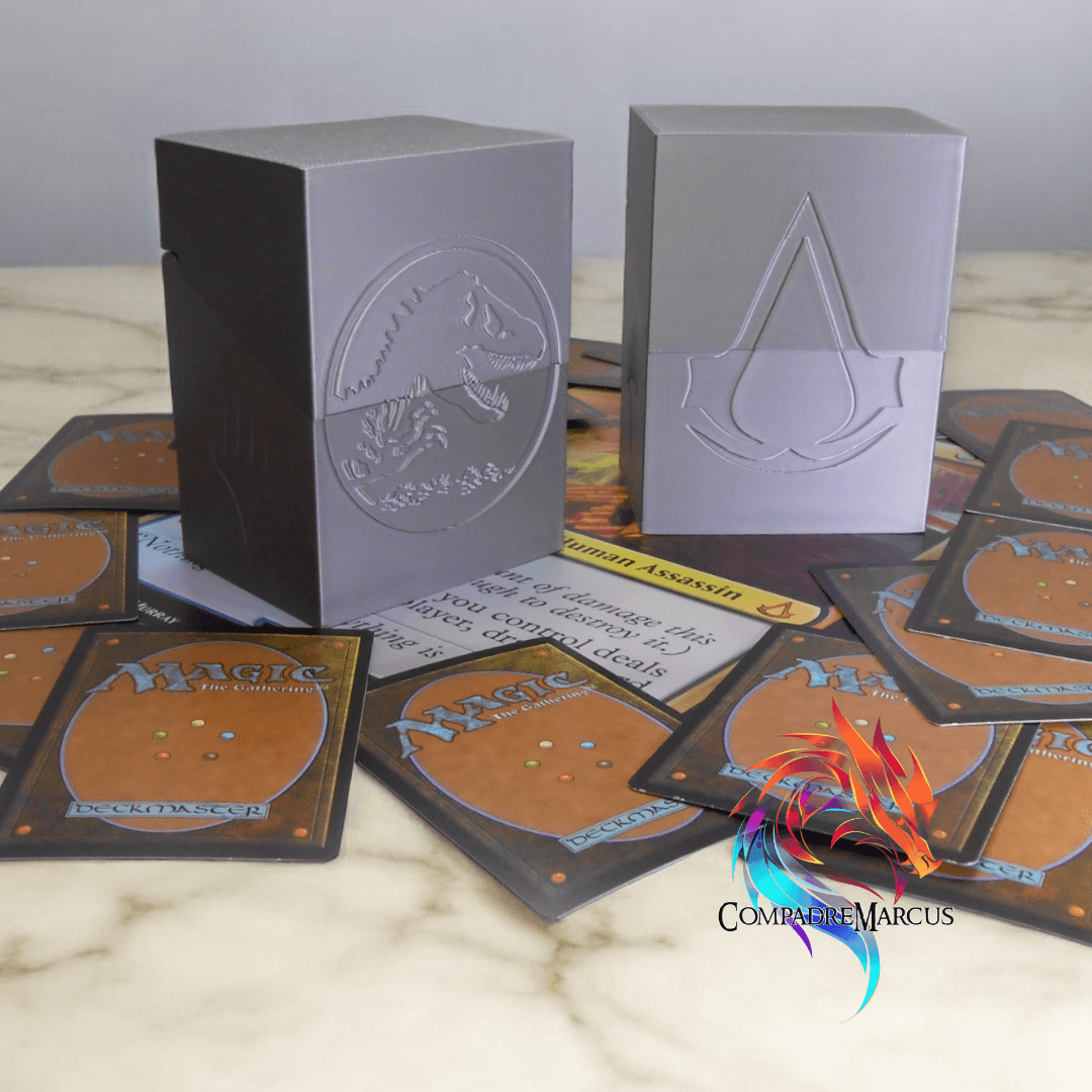 MTG deck box logo (ASSASSIN´S CREED, JURASSIC PARK, LOTR, TRANSFORMERS) / Set of / Easy print 5 3d model