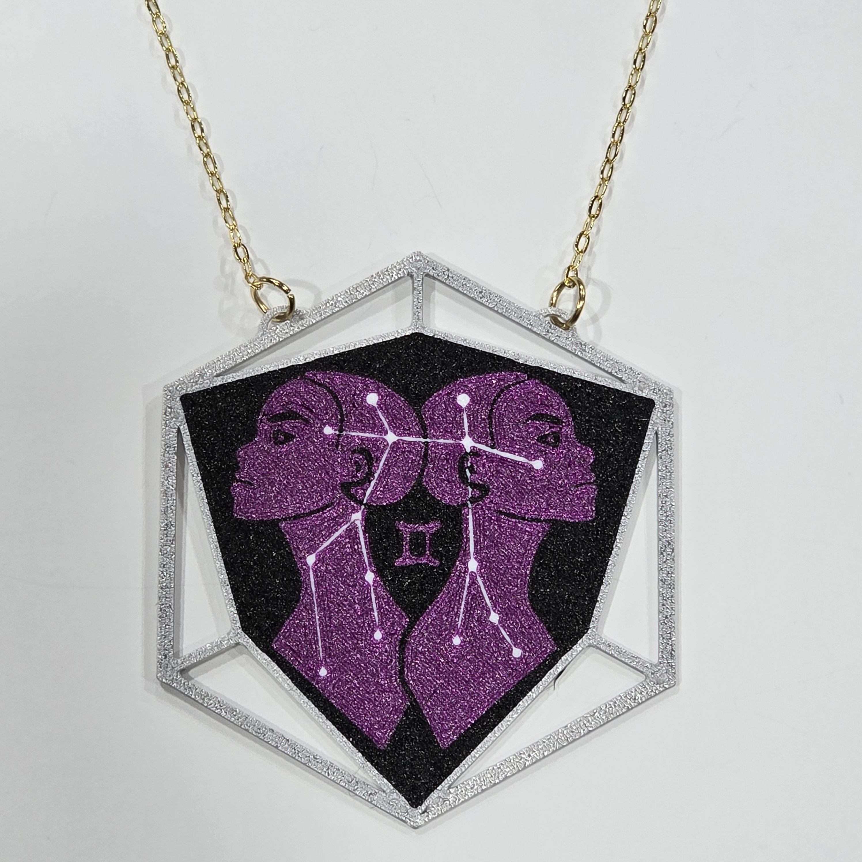 Gemini Astrology Pendant 3d model