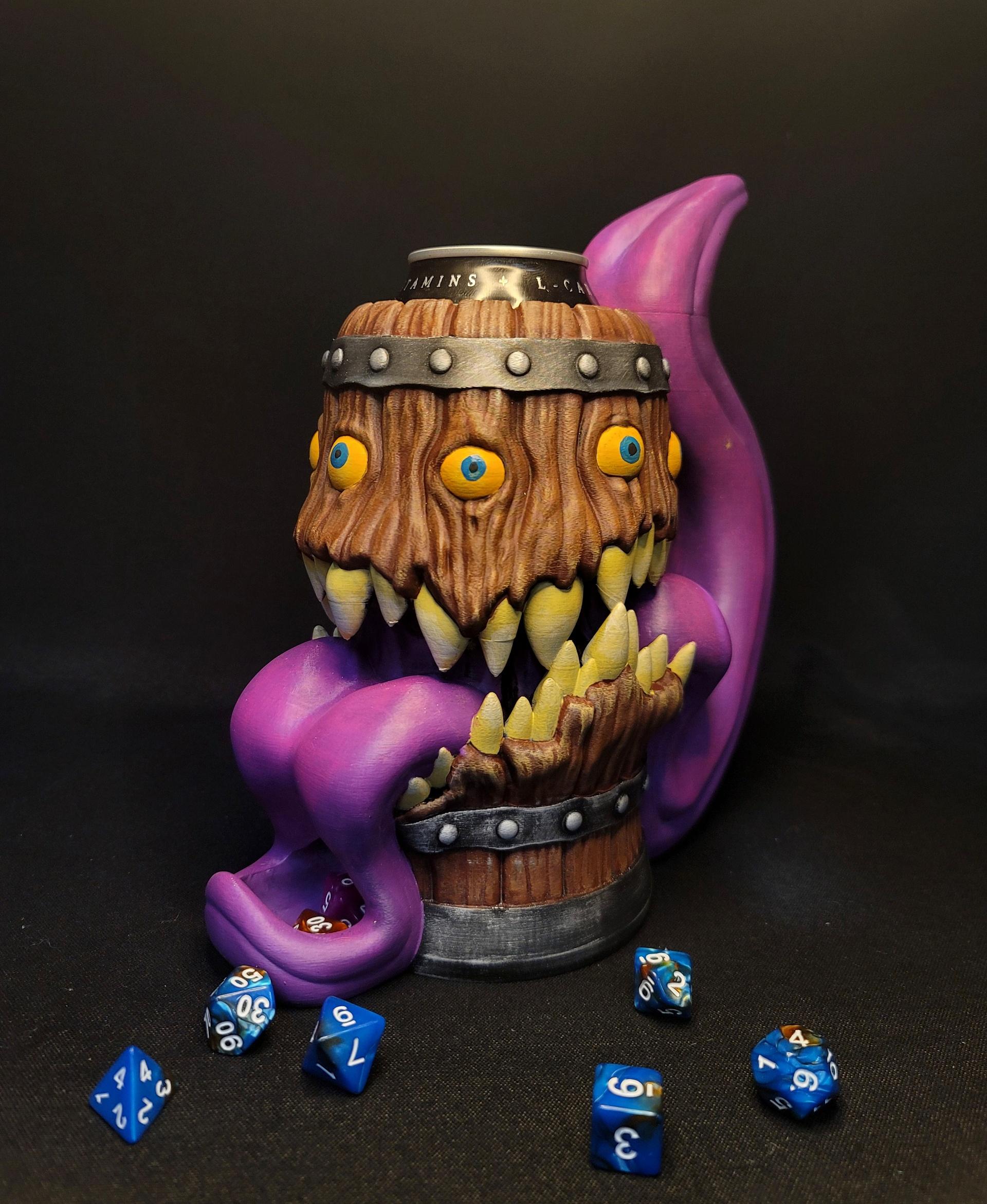 12oz and 16 oz Mimic Can Cozy Dice Tower 3d model