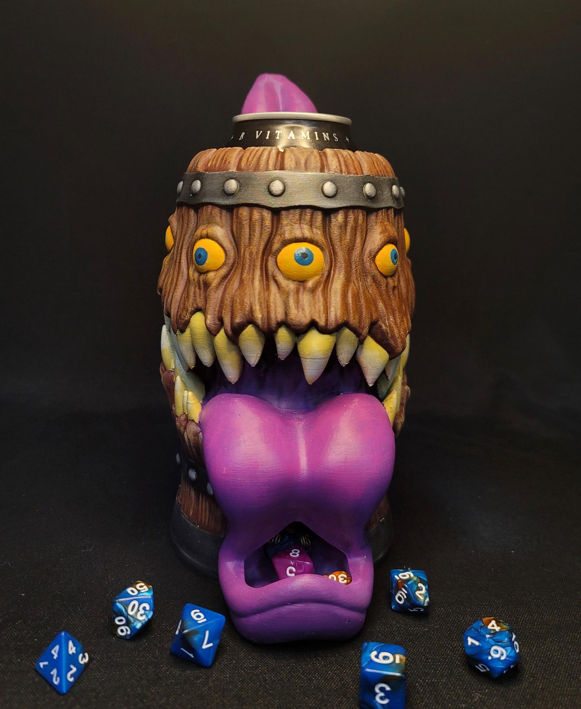 12oz and 16 oz Mimic Can Cozy Dice Tower 3d model