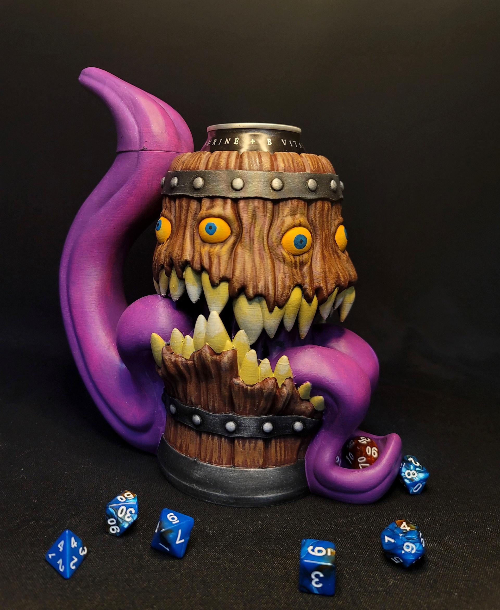 12oz and 16 oz Mimic Can Cozy Dice Tower 3d model