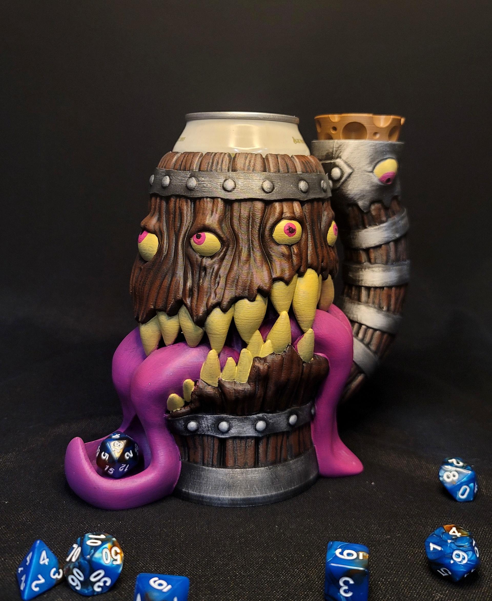 12oz and 16 oz Mimic Can Cozy Dice Tower 3d model