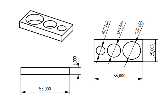 Horizontal Hole Test 3d model