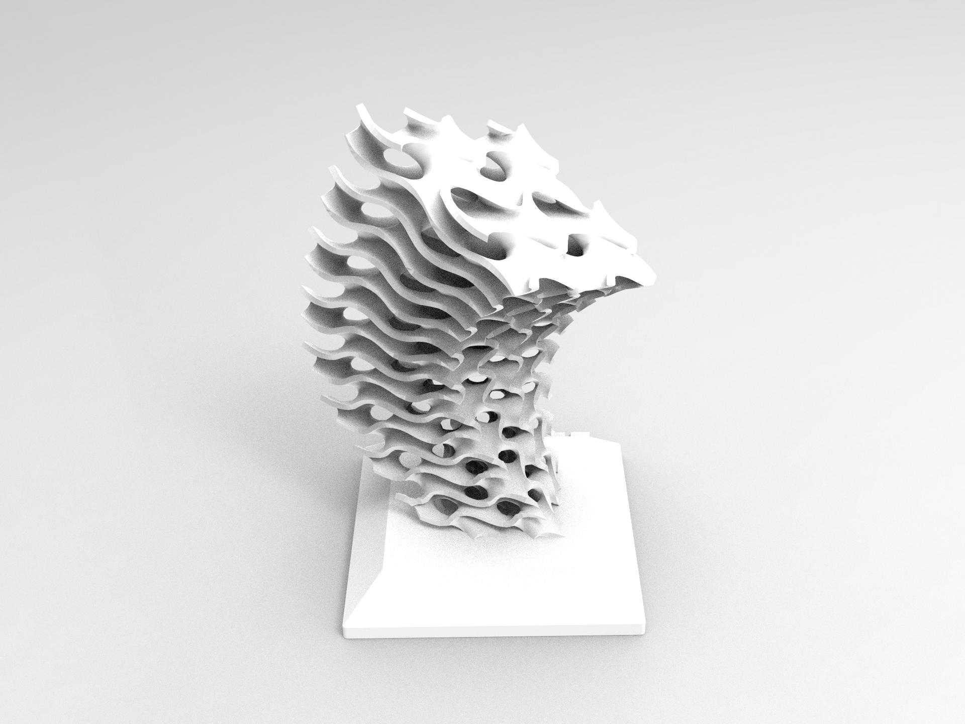 Gyroid Morph Trophy 3d model