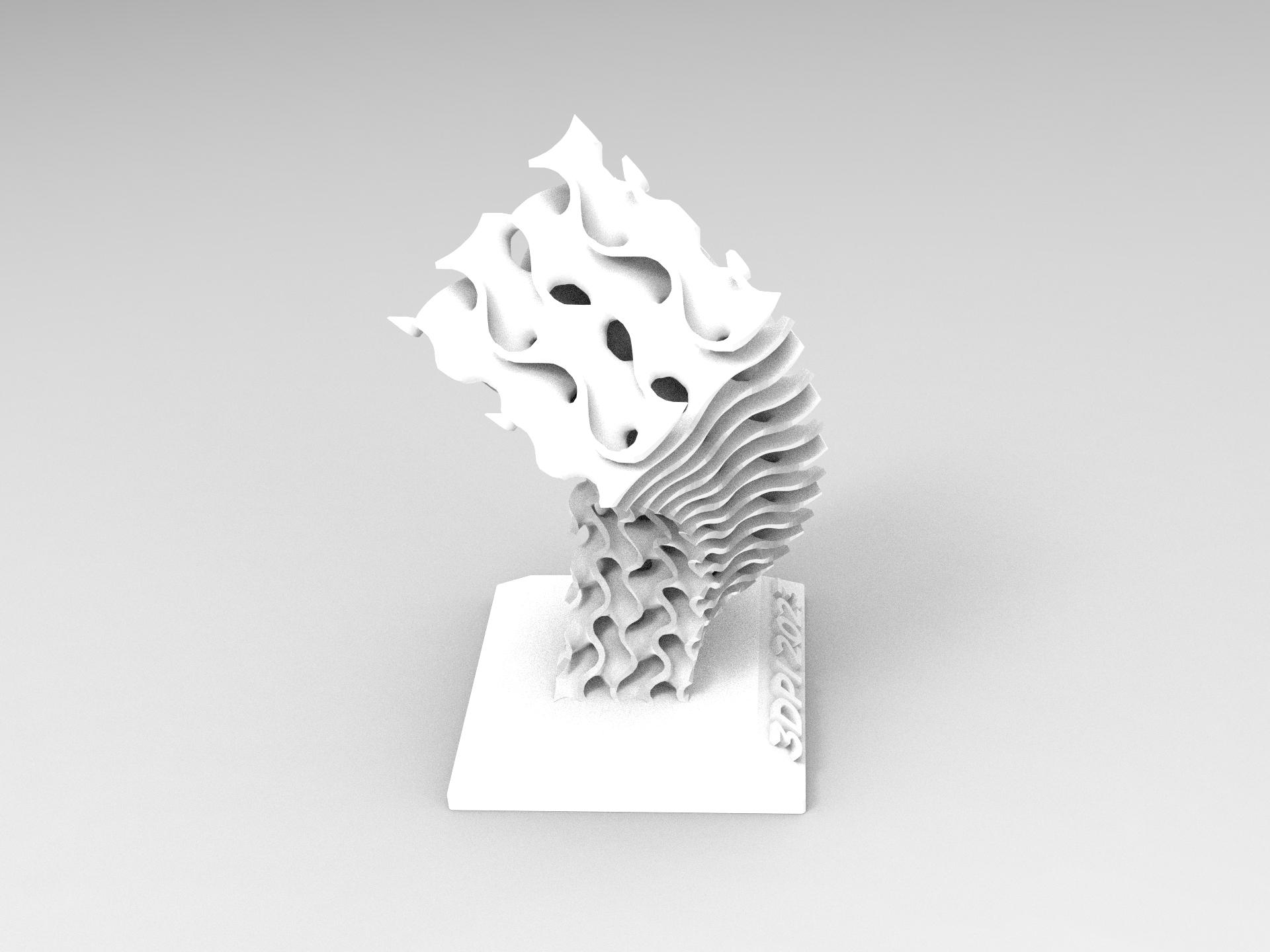 Gyroid Morph Trophy 3d model