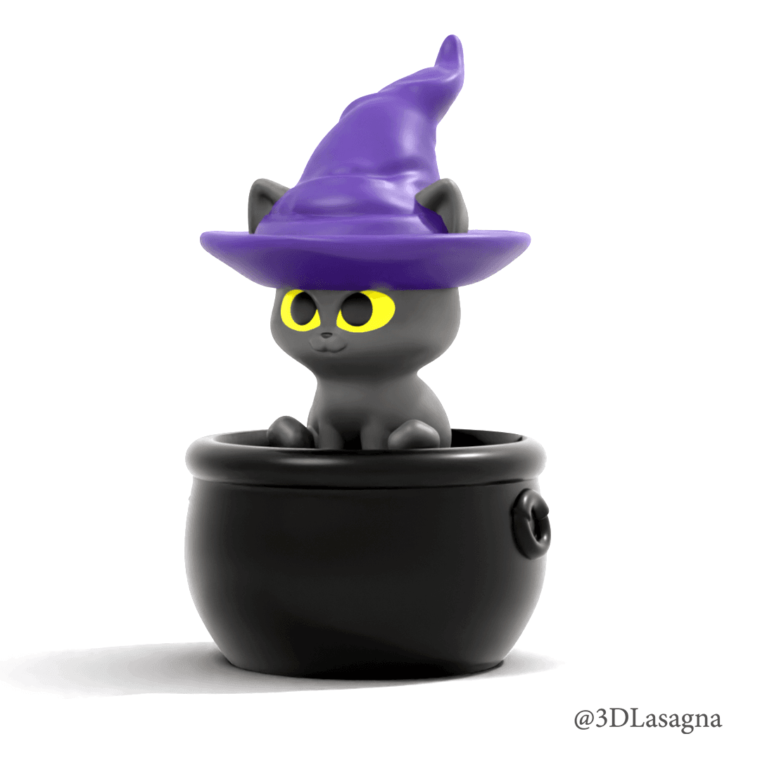 3DL Cauldron Cat 3d model