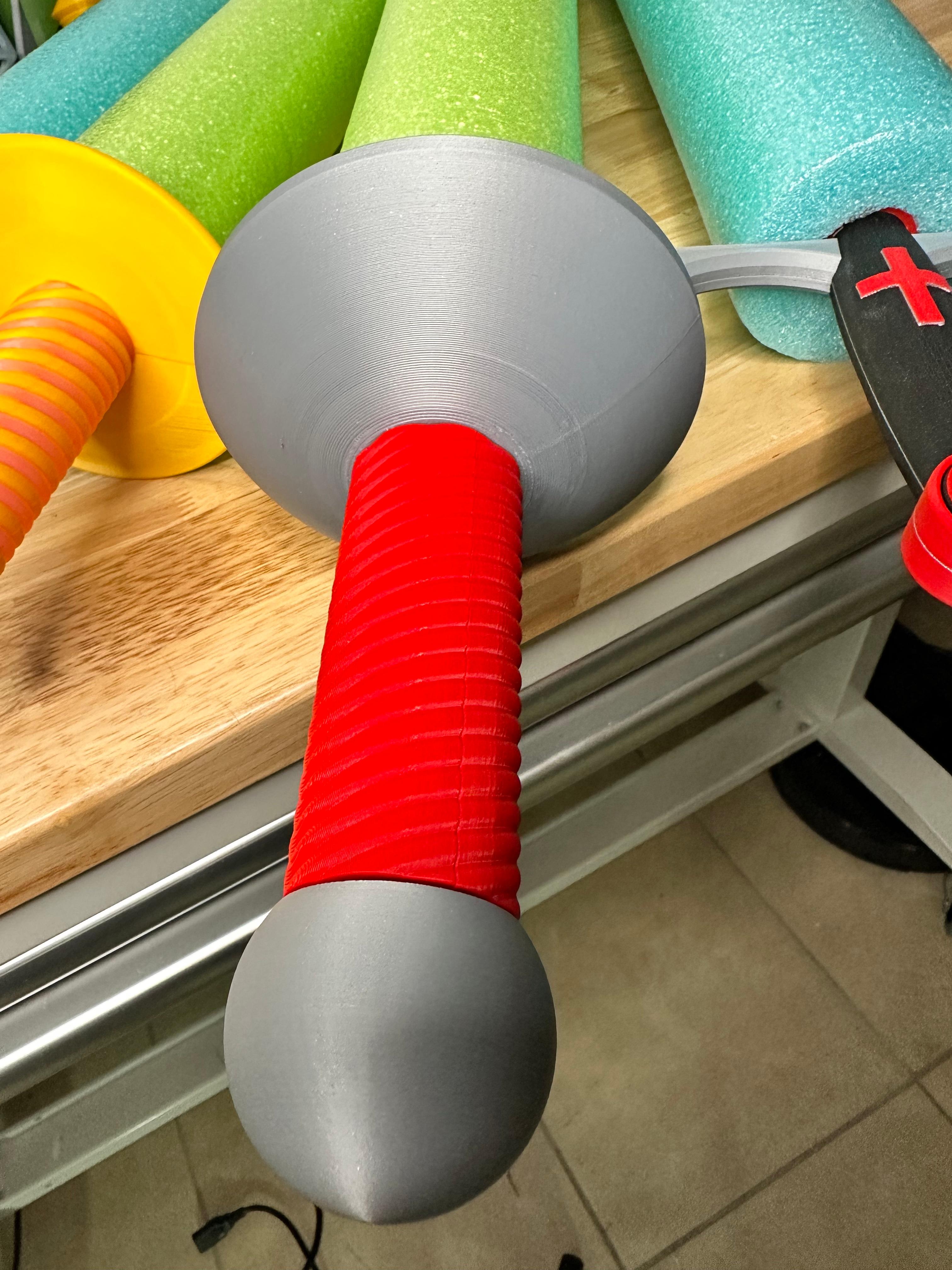 Sparring Handle for Pool Noodle Sword Fights!  3d model