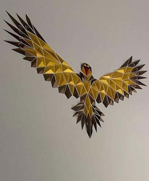 Geometric eagle wall art 3d model