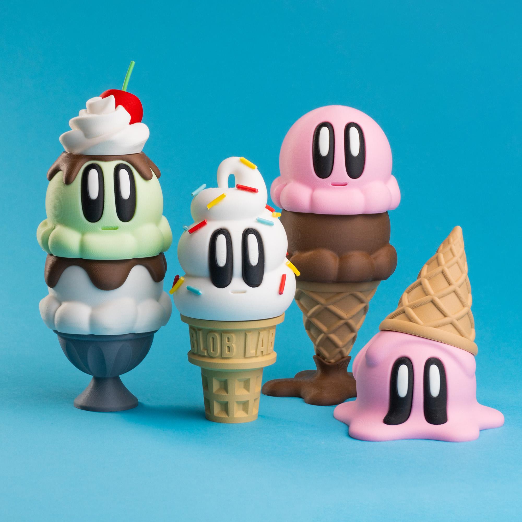 Blob Ice Cream - Modular Art Toy 3d model