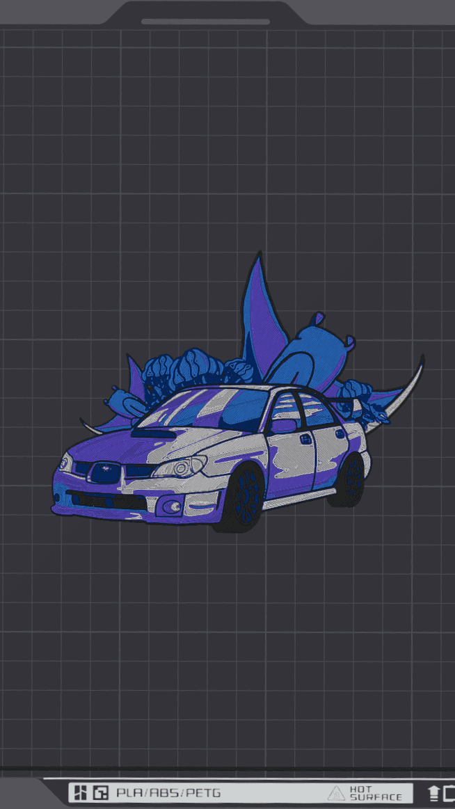 Serene Subaru Magnet 3d model