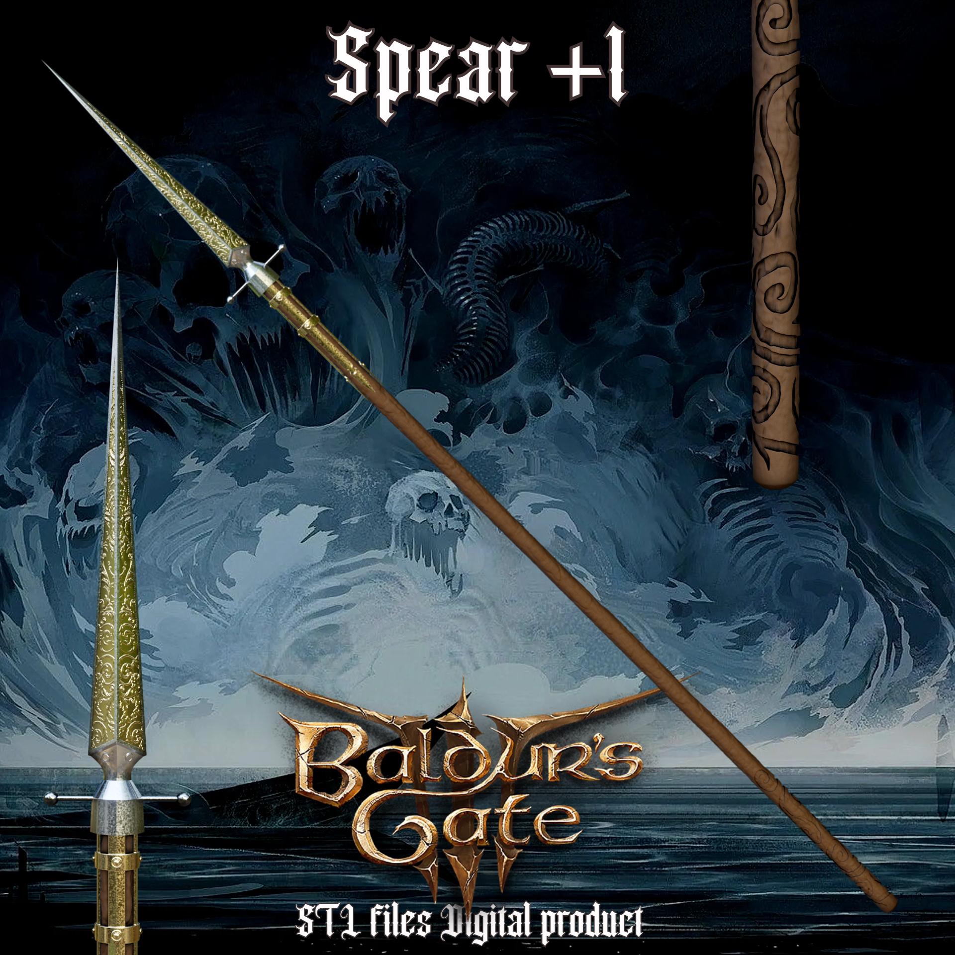 FANTASY SPEAR +1 BALDURS GATE 3 3d model