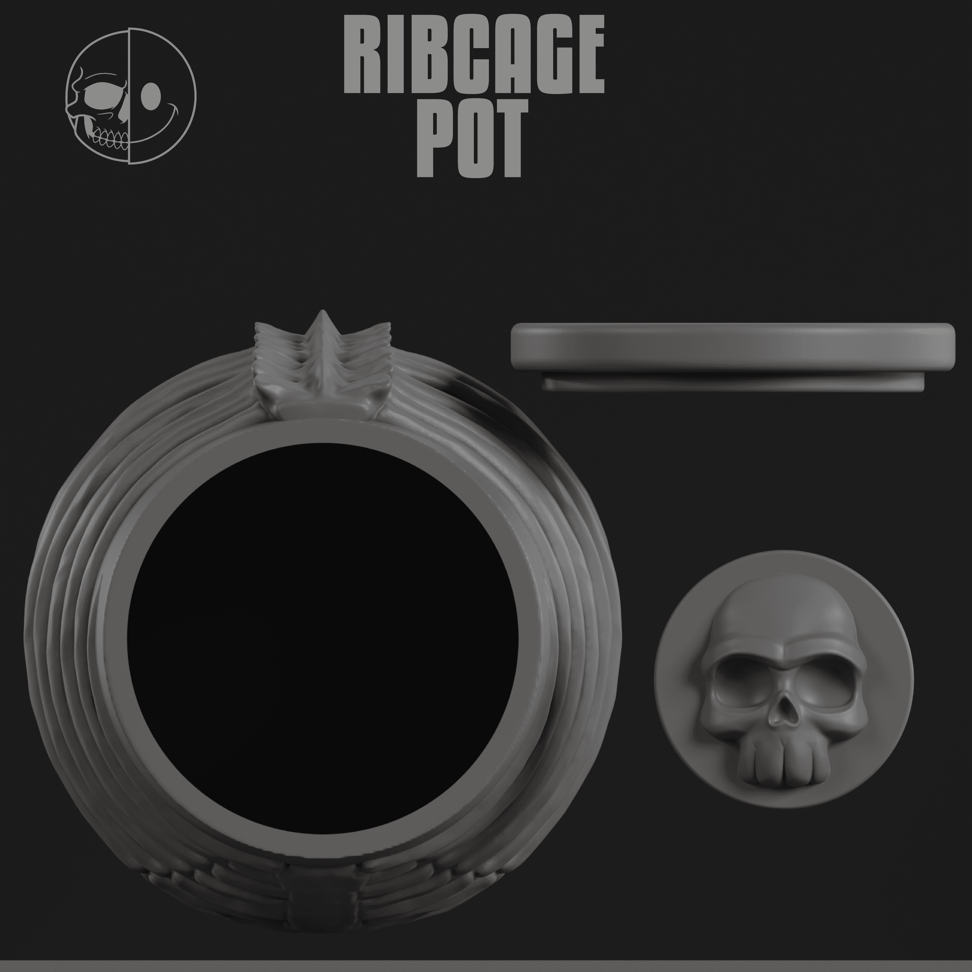 DEADNICE - RIBCAGE POT  3d model