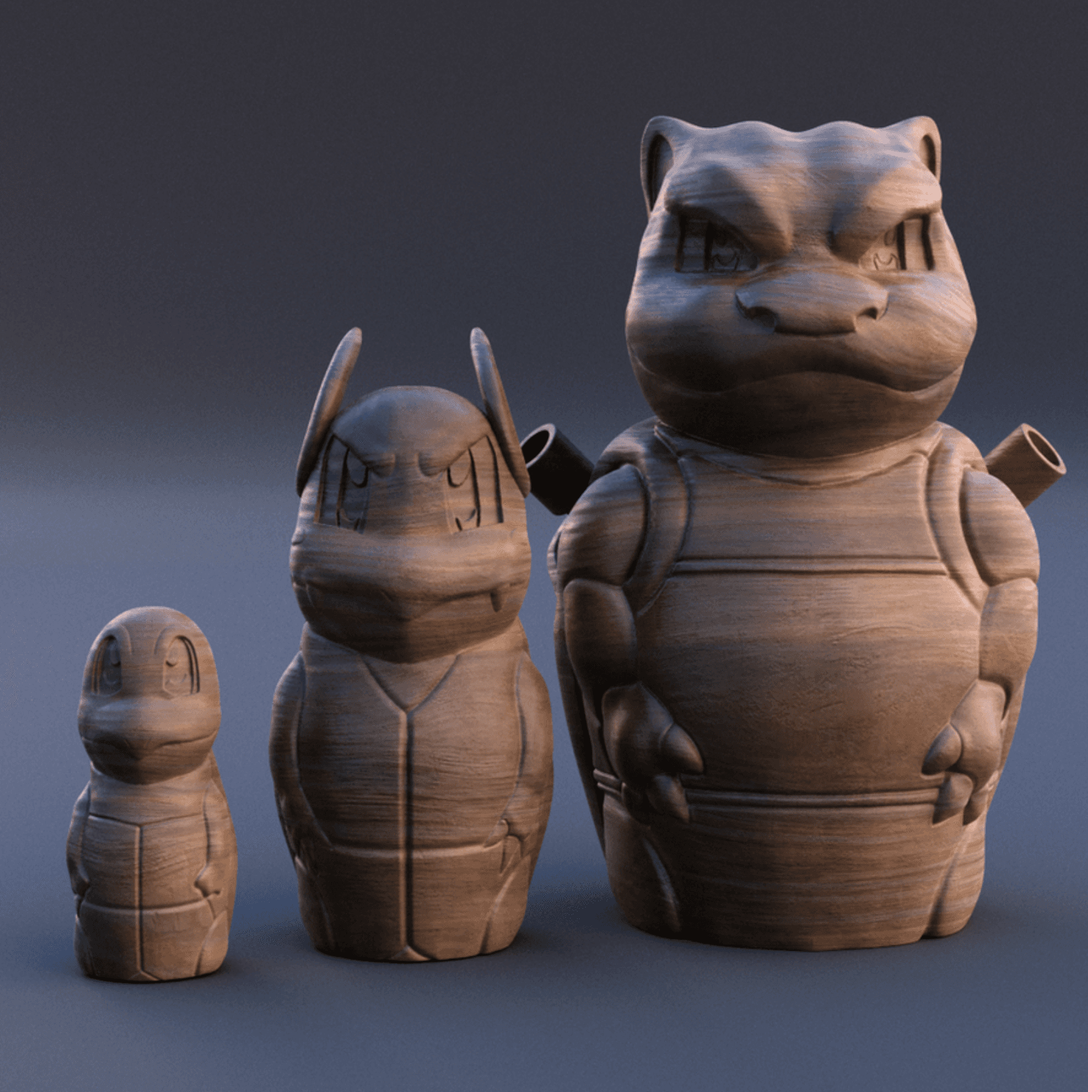 Blastoise Nesting Doll 3d model