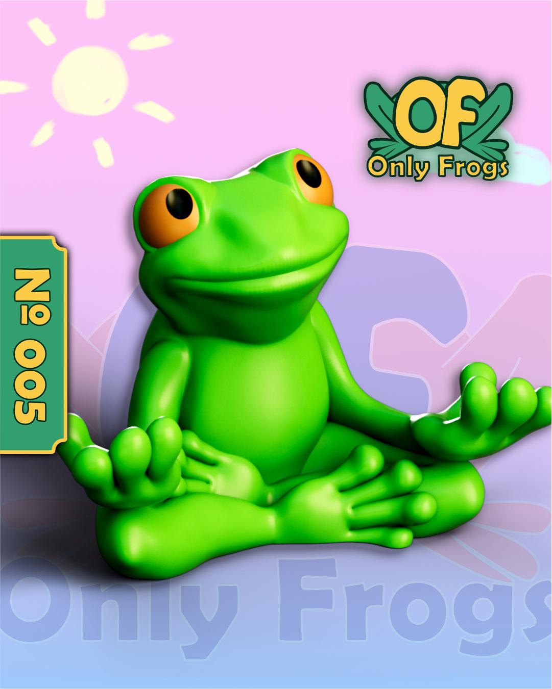 Pen holder Frog buddy 3d model