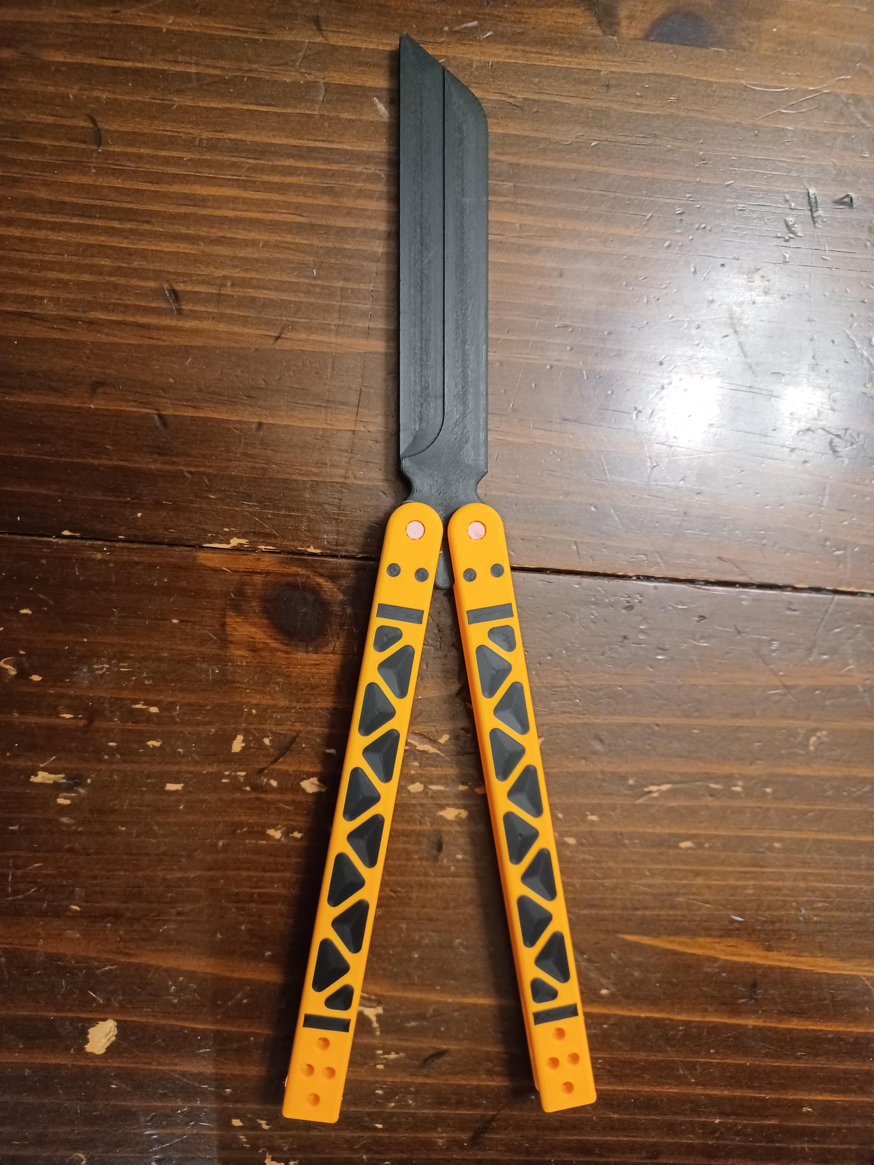 Lattice Balisong Butterfly Knife 3d model