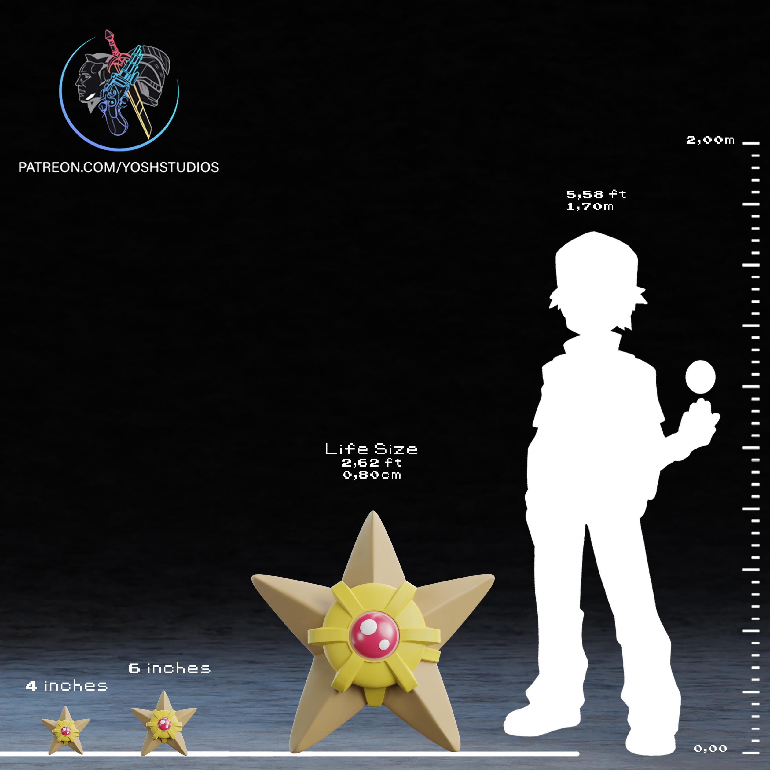 Life Sized Staryu 3D Printer File STL 3d model