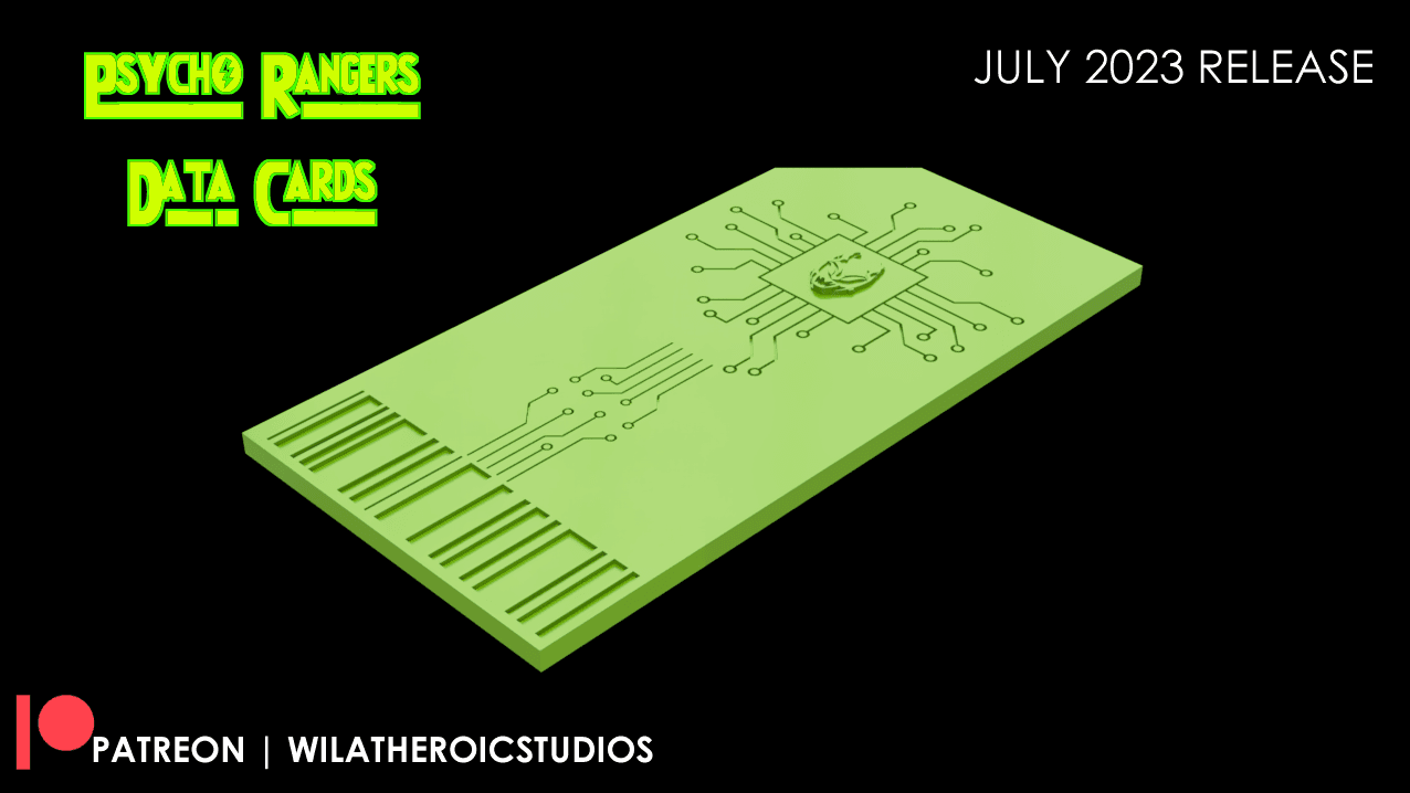 Psycho Ranger Data Cards 3d model