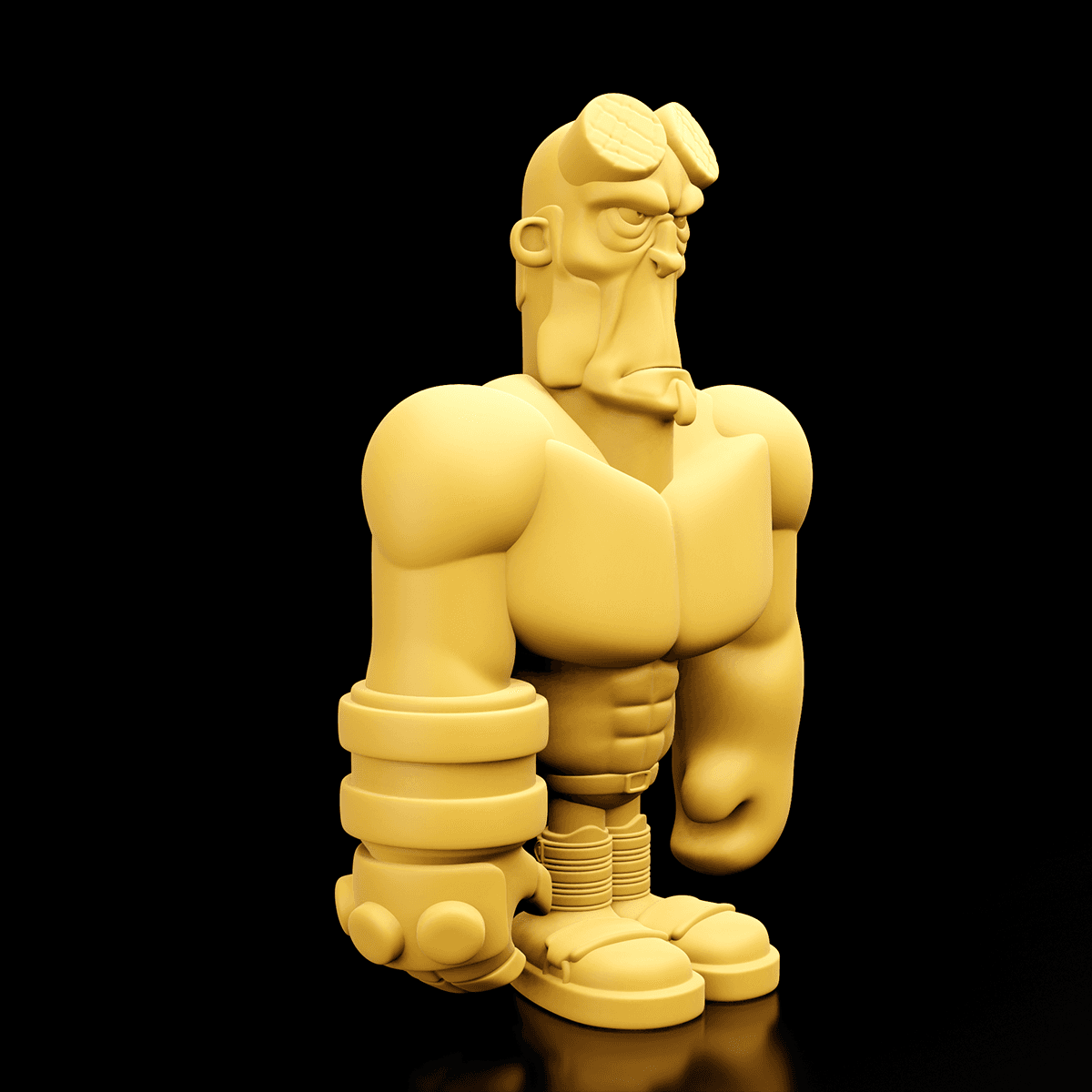 Stylized Hellboy 3d model