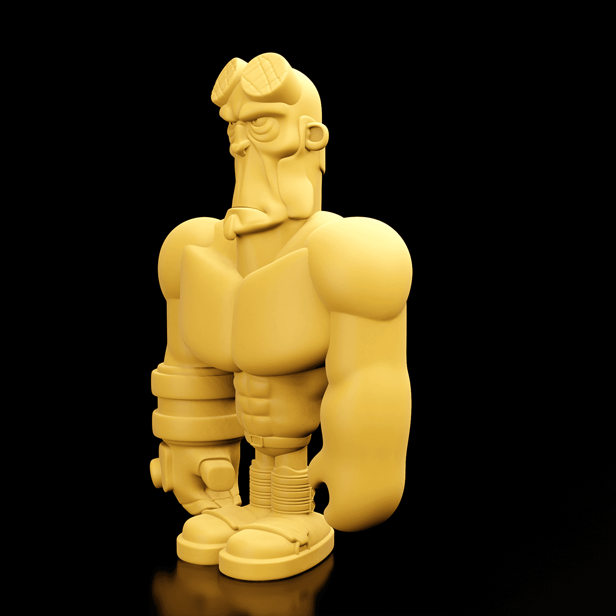 Stylized Hellboy 3d model