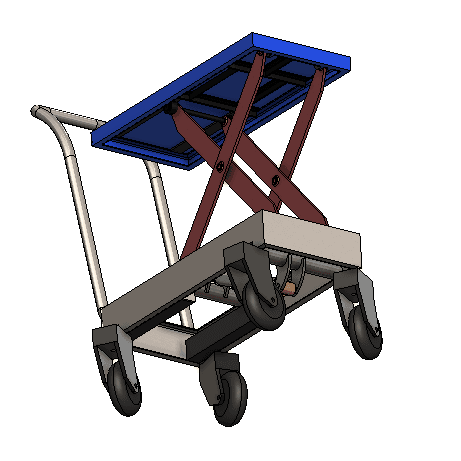 Scissor Lift Trolley 3d model