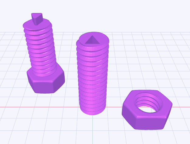 Extensible Screw 3d model