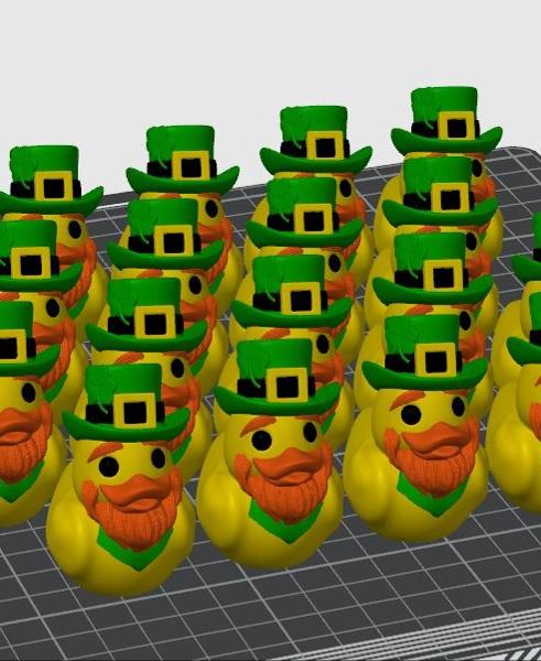 Multicolor Little Lucky Rubber Ducky - St Pattys Day Duck Bambu 3MF 3d model