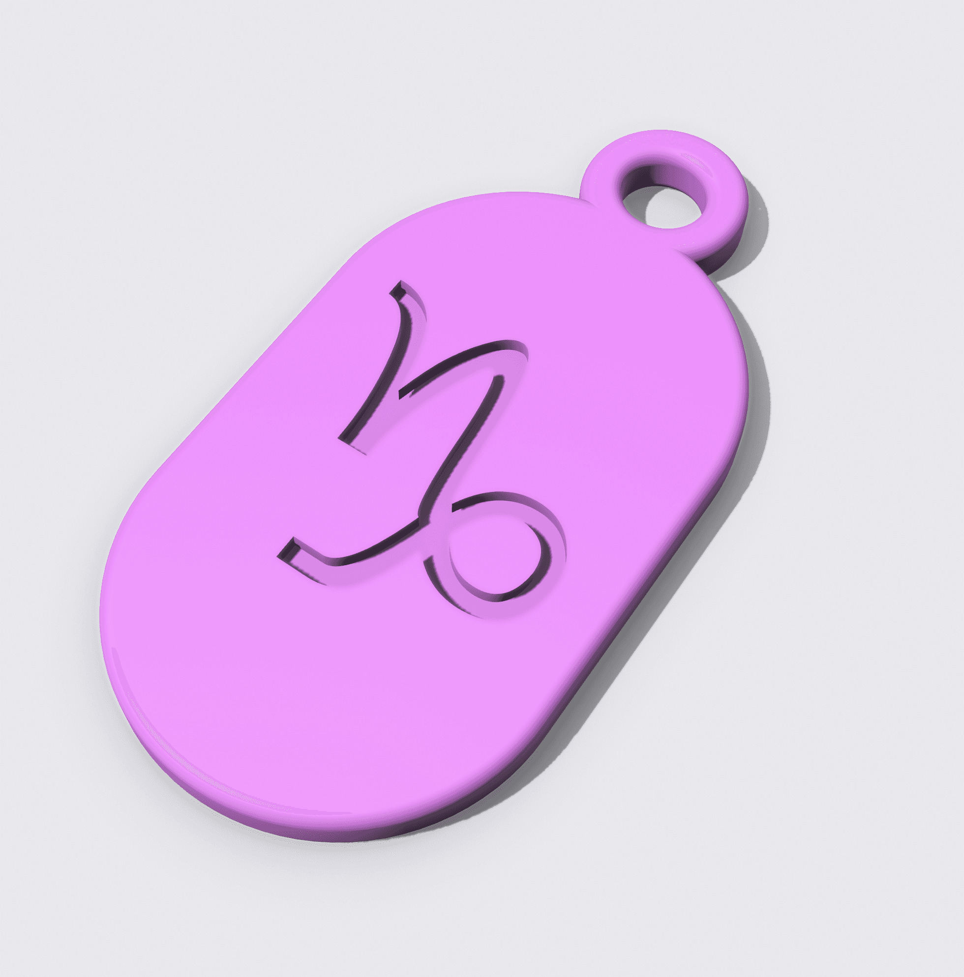 Key Fob - Zodiac Capricorn 3d model