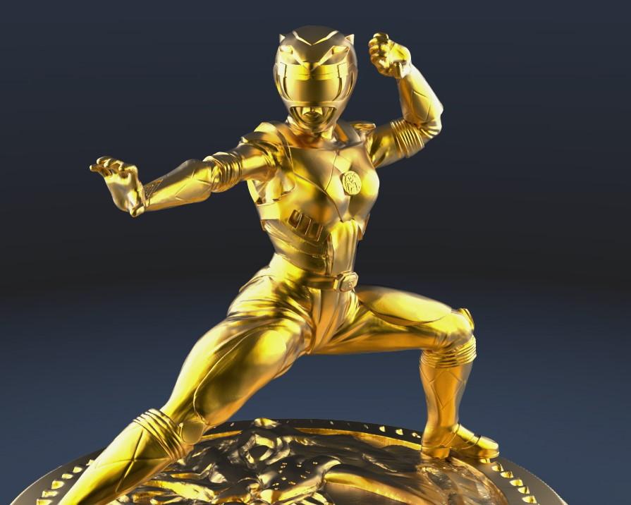 MMPR Movie Yellow Ranger Statue  3d model