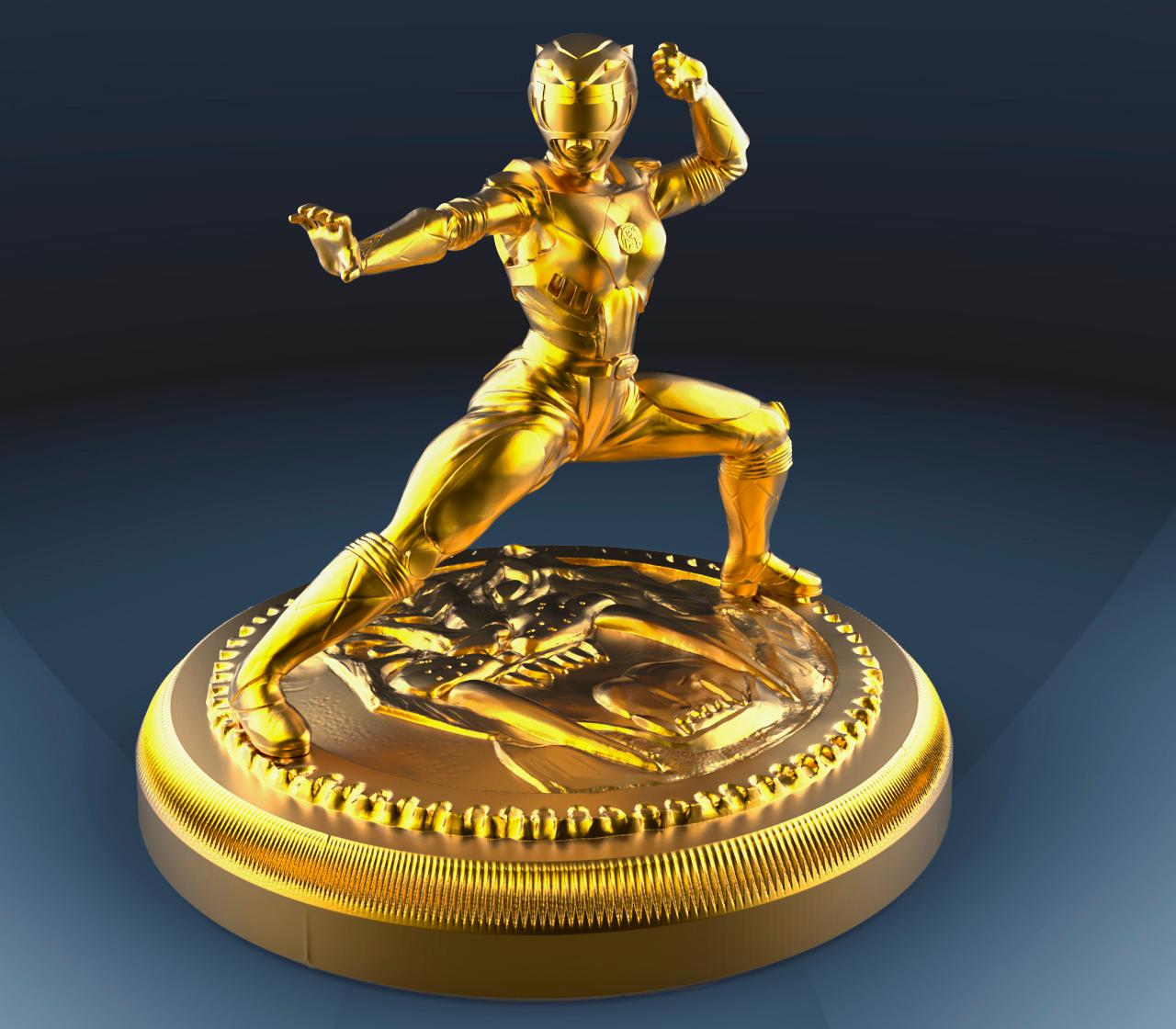 MMPR Movie Yellow Ranger Statue  3d model