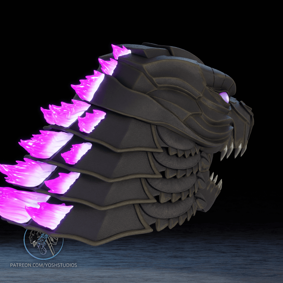 Godzilla Helmet 3D Printer File STL 3d model