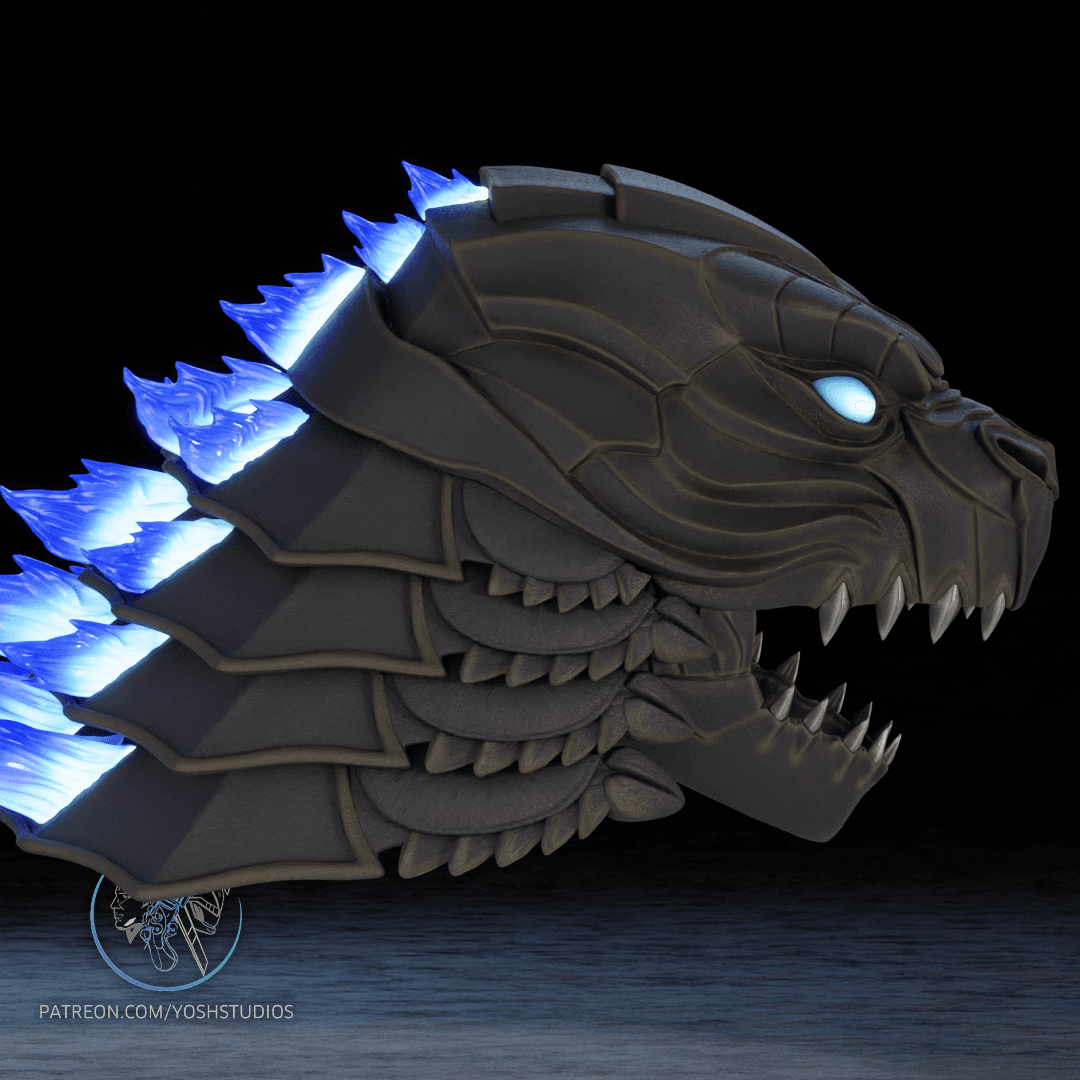 Godzilla Helmet 3D Printer File STL 3d model