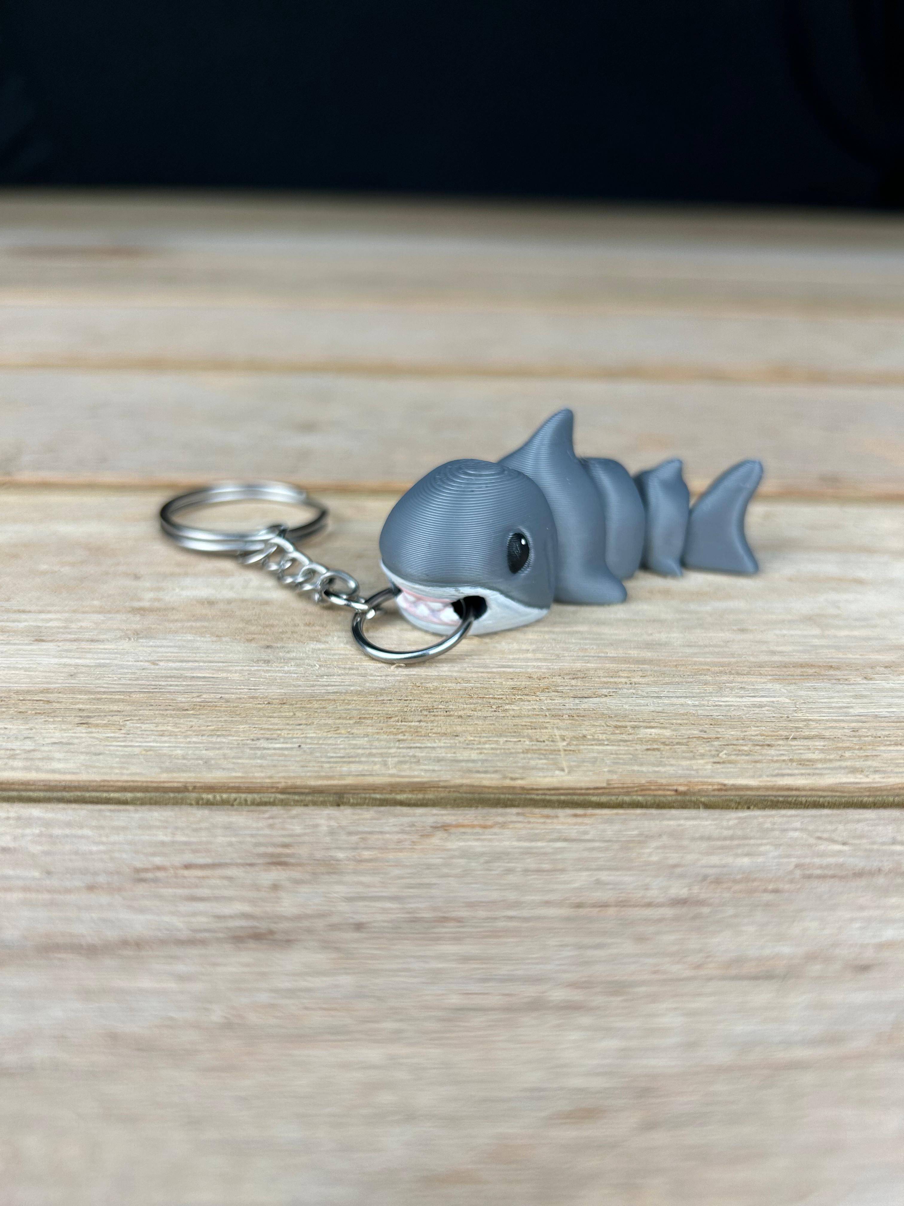 Sharkie Showing Teeth Keychain 3d model