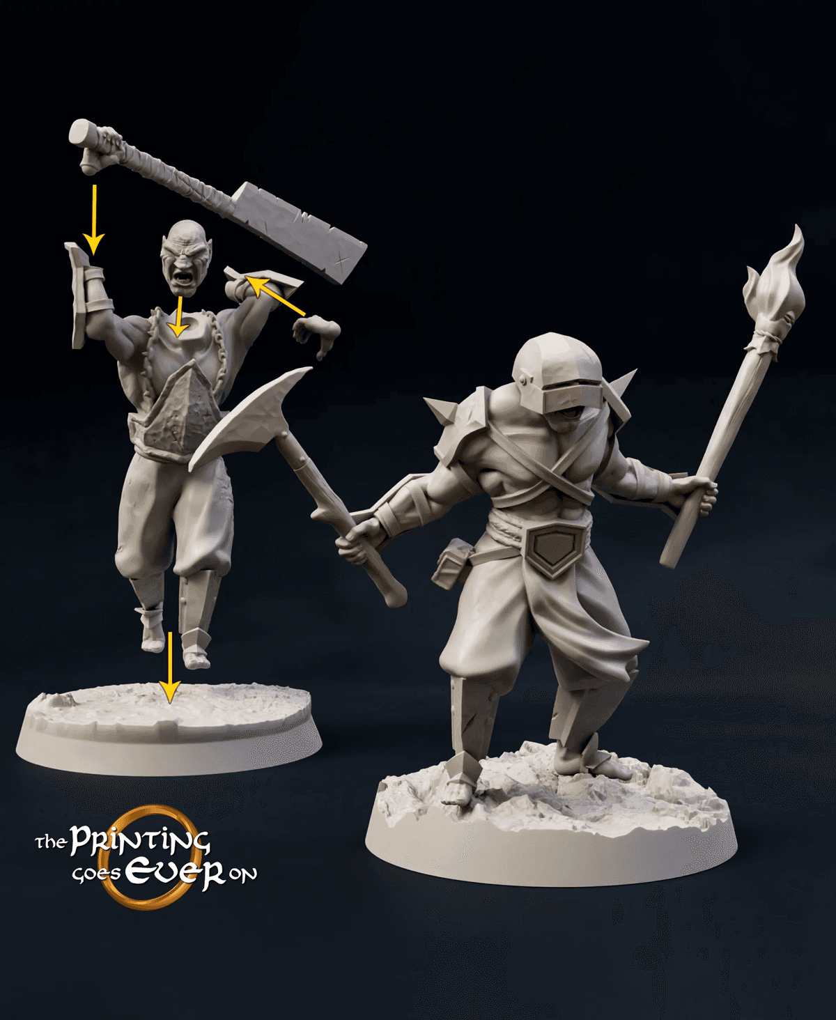 Modular Half-Orc Berserkers 3d model