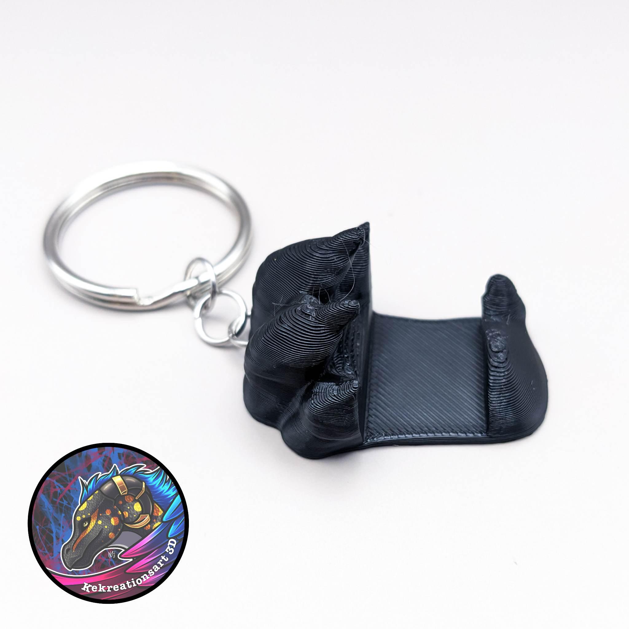 Dragon Paw Phone Holder Keychain 3d model