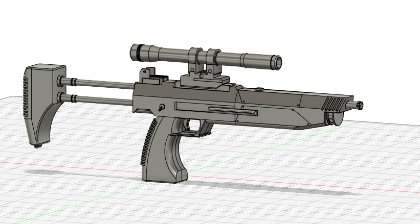 Westar 35 Carbine Blaster with Modular attachments - Star Wars 3d model