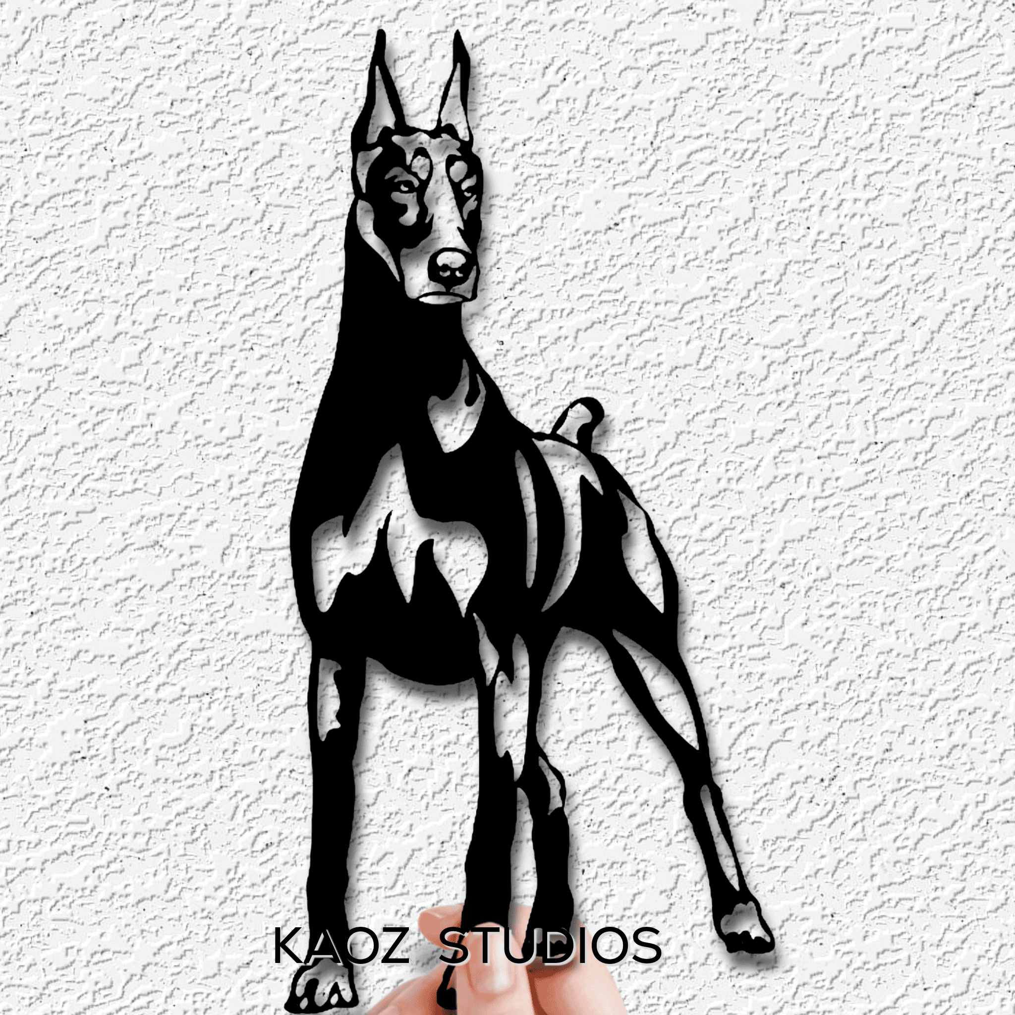 doberman dog wall art dobie wall decor watch dog decoration 3d model