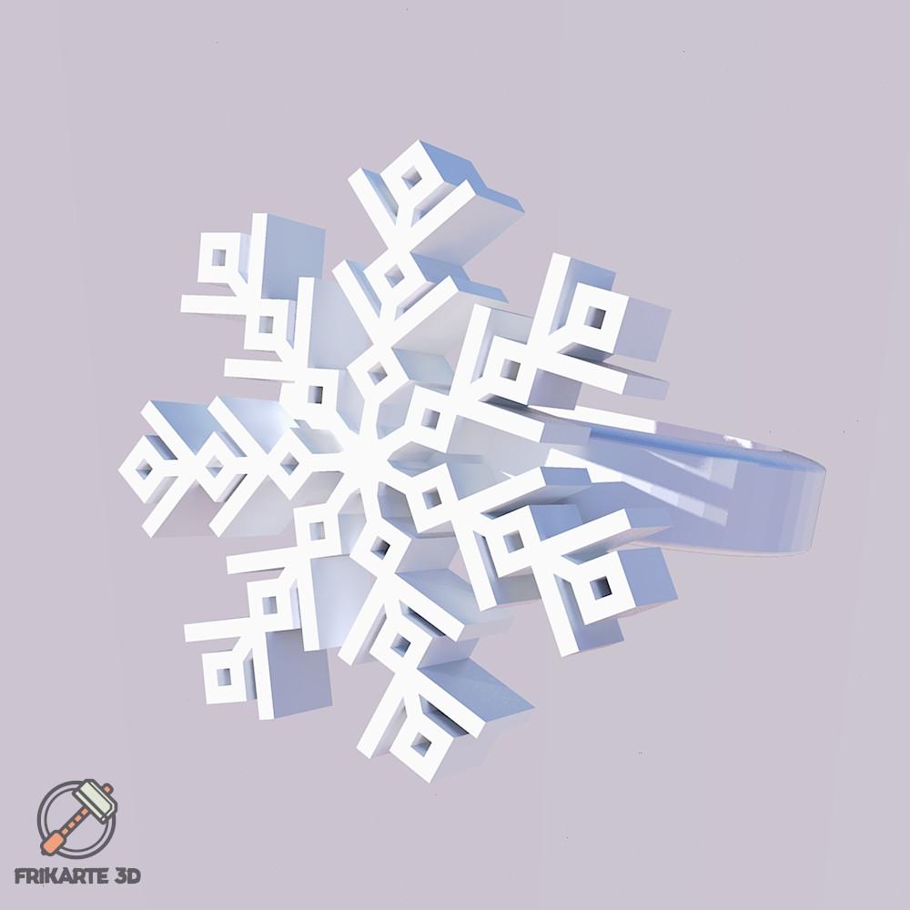 Snowflake Ring ❄💍 3d model